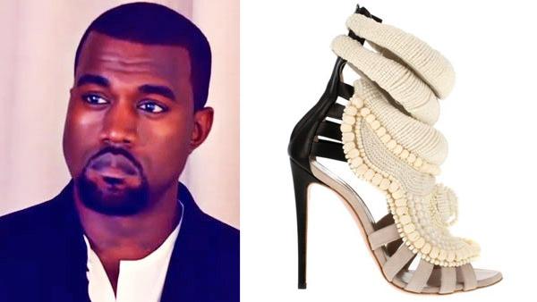 Kanye West appears in a scene from his 2010 short film Runaway. / Kanye Wests shoe designed by Giuseppe Zanotti appears in a photo from Colettes official website. - Provided courtesy of Def Jam / Collete.fr Kanye West appears in a scene from his 2010 short film Runaway. / Kanye Wests shoe designed by Giuseppe Zanotti appears in a photo from Colettes official website. - Provided courtesy of Def Jam / Collete.fr