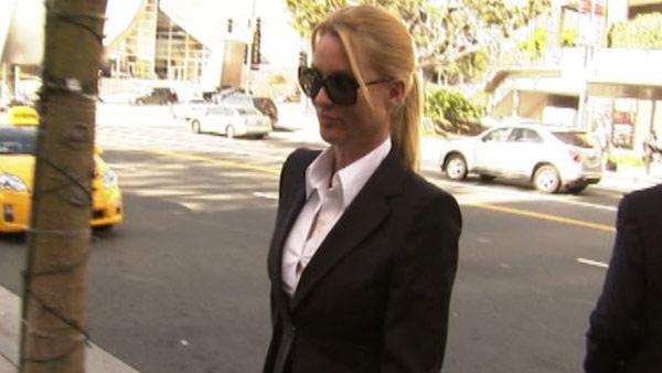 Nicollette Sheridan, formerly of Desperate Housewives, walks into court to testify in her wrongful termination case on March 1, 2012. - Provided courtesy of OTRC Nicollette Sheridan, formerly of Desperate Housewives, walks into court to testify in her wrongful termination case on March 1, 2012. - Provided courtesy of OTRC