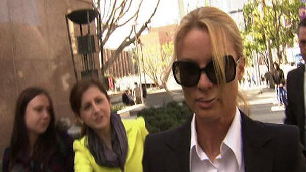 Nicollette Sheridan, formerly of 'Desperate Housewives,' walks into court to testify in her wrongful termination case on March 1, 2012.