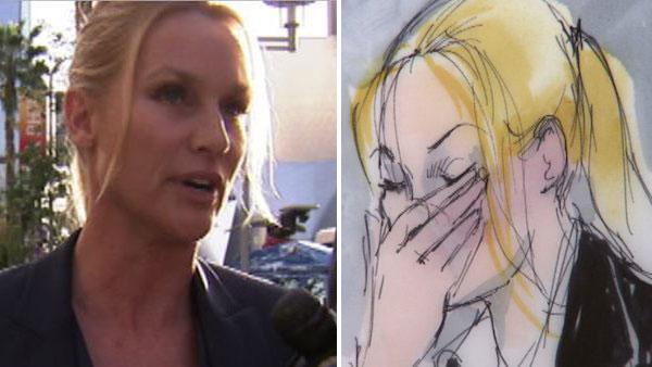 Nicollette Sheridan, formerly of Desperate Housewives, walks into court to testify in her wrongful termination case on March 1, 2012. - Provided courtesy of OTRC Nicollette Sheridan, formerly of Desperate Housewives, walks into court to testify in her wrongful termination case on March 1, 2012. - Provided courtesy of OTRC
