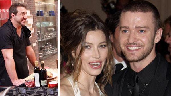 Joey Fatone appears on an episode of the Food Network show Rachael vs. Guy Celebrity Cook-Off in 2012. / Justin Timberlake, right, and Jessica Biel arrive at the Metropolitan Museum of Art Costume Institute gala in New York on Monday, May 3, 2010. - Provided courtesy of AP Photo / Peter Kramer / Food Network Joey Fatone appears on an episode of the Food Network show Rachael vs. Guy Celebrity Cook-Off in 2012. / Justin Timberlake, right, and Jessica Biel arrive at the Metropolitan Museum of Art Costume Institute gala in New York on Monday, May 3, 2010. - Provided courtesy of AP Photo / Peter Kramer / Food Network