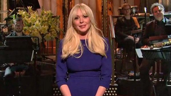 Lindsay Lohan appears in a promotional photo for her appearance on NBCs sketch comedy Saturday Night Live. - Provided courtesy of OTRC / NBC Lindsay Lohan appears in a promotional photo for her appearance on NBCs sketch comedy Saturday Night Live. - Provided courtesy of OTRC / NBC