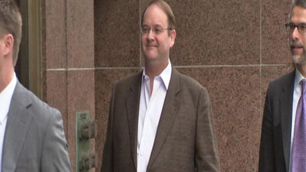 'Desperate Housewives' creator Marc Cherry and his deffense attorney Adam Levin arrive at a Los Angeles court for Nicollette Sheridan's wrongful termination case on March 5, 2012.