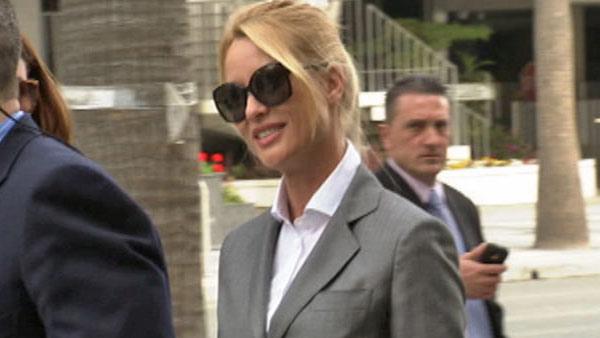 Nicollette Sheridan arrives at a Los Angeles court for her Desperate Housewives wrongful termination case on March 5, 2012. - Provided courtesy of OTRC Nicollette Sheridan arrives at a Los Angeles court for her Desperate Housewives wrongful termination case on March 5, 2012. - Provided courtesy of OTRC