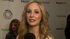 Candice Accola, who plays Caroline Forbes on The Vampire Diaries, talks to OnTheRedCarpet.com at a PaleyFest event honoring the CW show in Los Angeles on March 10, 2012. - Provided courtesy of OTRC