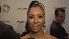 Kat Graham, who plays Bonnie Bennett on The Vampire Diaries, talks to OnTheRedCarpet.com at a PaleyFest event honoring the CW show in Los Angeles on March 10, 2012. - Provided courtesy of OTRC