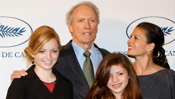 US actor Clint Eastwood, center background, poses for photographers with his wife Dina, right background, his daughters, Francesca, left, and Morgan, in Paris, Wednesday, Feb. 25, 2009. - Provided courtesy of AP / Thibault Camus US actor Clint Eastwood, center background, poses for photographers with his wife Dina, right background, his daughters, Francesca, left, and Morgan, in Paris, Wednesday, Feb. 25, 2009. - Provided courtesy of AP / Thibault Camus