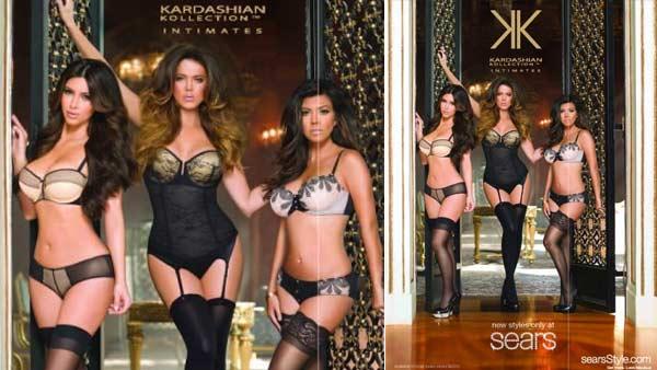 Kim, Kourney and Khloe appear in a photo posted on Khloes official Celebuzz page modeling their new Kardashian Kollection lingerie line on March 14. - Provided courtesy of http://khloekardashian.celebuzz.com/feeling-sexy-in-kardashian-kollection-lingerie-03-2012 Kim, Kourney and Khloe appear in a photo posted on Khloes official Celebuzz page modeling their new Kardashian Kollection lingerie line on March 14. - Provided courtesy of http://khloekardashian.celebuzz.com/feeling-sexy-in-kardashian-kollection-lingerie-03-2012