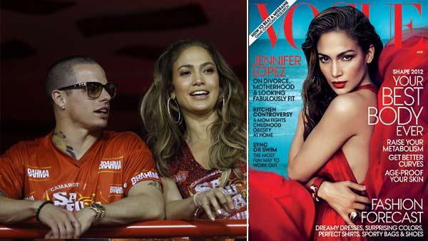 Jennifer Lopez waves to people as she watches carnival parades with Casper Smart at the Sambadrome in Rio de Janeiro, Brazil, Sunday Feb. 19, 2012. / Jennifer Lopez appears on the April cover of Vogue magazine. - Provided courtesy of AP Photo / Victor R. Caivano / Vogue / Mert Alas and Marcus Piggott Jennifer Lopez waves to people as she watches carnival parades with Casper Smart at the Sambadrome in Rio de Janeiro, Brazil, Sunday Feb. 19, 2012. / Jennifer Lopez appears on the April cover of Vogue magazine. - Provided courtesy of AP Photo / Victor R. Caivano / Vogue / Mert Alas and Marcus Piggott