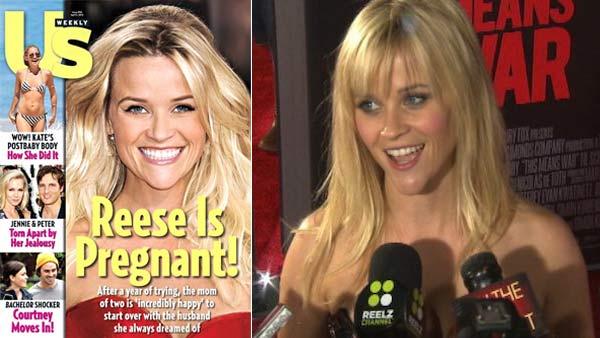 Reese Witherspoon talks to OnTheRedCarpet.com at the Los Angeles premiere of the film This Means War in February 2012. / Reese Witherspoon appears on the cover of Us Weekly in March 2012. - Provided courtesy of OTRC / Us Weekly Reese Witherspoon talks to OnTheRedCarpet.com at the Los Angeles premiere of the film This Means War in February 2012. / Reese Witherspoon appears on the cover of Us Weekly in March 2012. - Provided courtesy of OTRC / Us Weekly