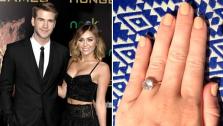 Miley Cyrus, left, and Liam Hemsworth arrive at the world premiere of The Hunger Games on Monday March 12, 2012 in Los Angeles. / Miley Cyrus hand appears in a photo posted on her official Twitter page on March 22, 2012. - Provided courtesy of AP / Matt Sayles / Twitter.com/MileyCyrus