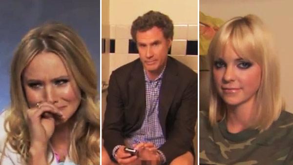 Kristen Bell, Will Ferrell and Anna Faris appear in a still from a March 2012 episode of Jimmy Kimmel Live. - Provided courtesy of ABC Kristen Bell, Will Ferrell and Anna Faris appear in a still from a March 2012 episode of Jimmy Kimmel Live. - Provided courtesy of ABC