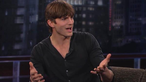 Ashton Kutcher appears on Jimmy Kimmel Live! on March 27, 2012. - Provided courtesy of ABC Ashton Kutcher appears on Jimmy Kimmel Live! on March 27, 2012. - Provided courtesy of ABC