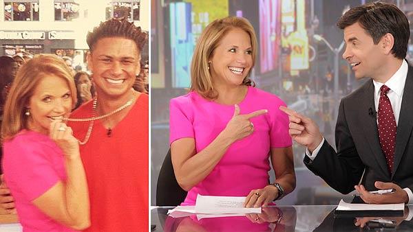 Katie Couric Tweeted this photo of herself with DJ Pauly D on March 29, 2012. / Katie Couric and anchor George Stephanopoulos appear in a photo provided on March 29, 2012 by the ABC Network. - Provided courtesy of ABC / twitter.com/katiecouric/status/185369227765612549 / Fred Lee Katie Couric Tweeted this photo of herself with DJ Pauly D on March 29, 2012. / Katie Couric and anchor George Stephanopoulos appear in a photo provided on March 29, 2012 by the ABC Network. - Provided courtesy of ABC / twitter.com/katiecouric/status/185369227765612549 / Fred Lee