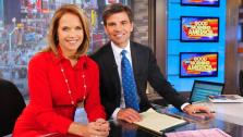Katie Couric returns to morning television to guest host with George Stephanopoulos for the week of April 2, 2012 on Good Morning America, airing on the ABC Television Network. The two are pictured in a photo released by the network. - Provided courtesy of ABC / Lou Rocco