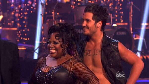 'The View' co-host Sherri Shepherd and her partner Valentin Chmerkovskiy received 21 out of 30 points from the judges for their Tango on week four of 'Dancing With The Stars,' which aired on April 9, 2012.