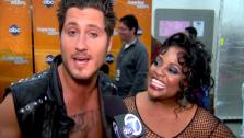 Sherri Shepherd and Valentin Chmerkovskiy talk to OnTheRedCarpet.com after Dancing With The Stars on April 9, 2012. - Provided courtesy of OTRC