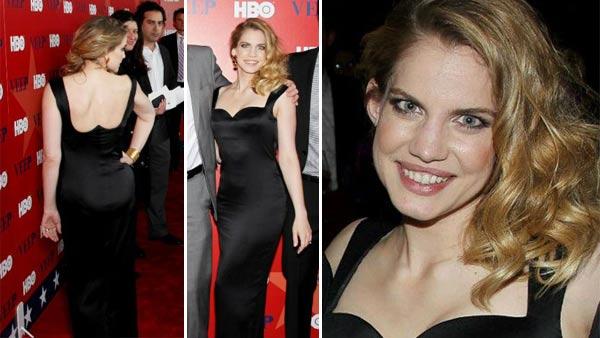 Anna Chlumsky arrives at the New York premiere of her HBO series Veep on 