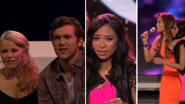 Holly Cavanagh, Phillip Phillips, Jessica Sanchez and Jennifer Lopez appear on American Idol on April 12, 2012. Sanchez was set to be voted off in what marked season 11s biggest shocker but the judges used a save tactic to give her another chance. - Provided courtesy of OTRC Holly Cavanagh, Phillip Phillips, Jessica Sanchez and Jennifer Lopez appear on American Idol on April 12, 2012. Sanchez was set to be voted off in what marked season 11s biggest shocker but the judges used a save tactic to give her another chance. - Provided courtesy of OTRC