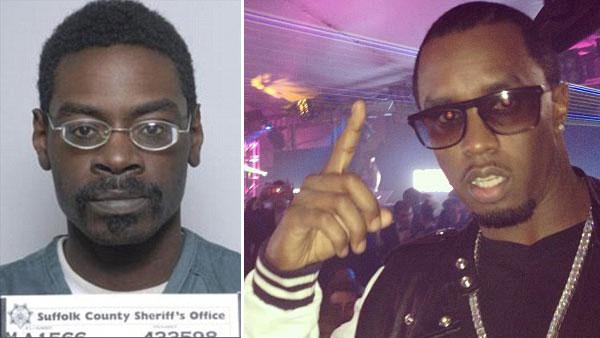 Quamine Taylor appears in a mug shot after he was arrested for trespassing in Sean Diddy Combs home on April 1, 2012. / Sean Diddy Combs is pictured in a photo from his official Instagram pageon February 12, 2012. - Provided courtesy of Suffolk County Sheriffs Department / Instagram Quamine Taylor appears in a mug shot after he was arrested for trespassing in Sean Diddy Combs home on April 1, 2012. / Sean Diddy Combs is pictured in a photo from his official Instagram pageon February 12, 2012. - Provided courtesy of Suffolk County Sheriffs Department / Instagram