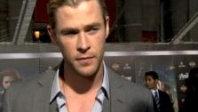Chris Hemsworth appears at the premiere of The Avengers in Los Angeles on April 11, 2012. - Provided courtesy of OTRC