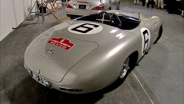 This 1952 300SL Competition Roadster, photographed at a 2012 exhibit at the Warner Brothers Studios showcasing Mercedes-Benz automobiles featured in the movies.