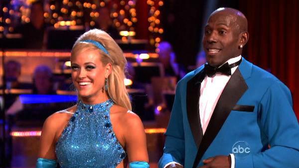 Football star Donald Driver and his partner Peta Murgatroyd received 27 out of 30 points from the judges for their tkdance on week six of 'Dancing With The Stars,' which aired on April 23, 2012.