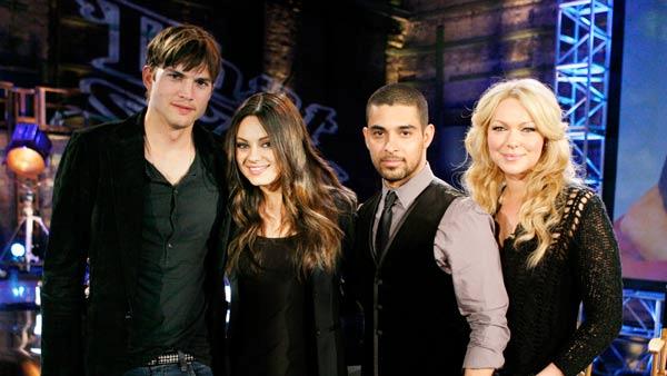 Ashton Kutcher, Mila Kunis, Wilmer Valderrama and Laura Prepon reunited for FOXs 25TH ANNIVERSARY SPECIAL which aired on April 22, 2012. - Provided courtesy of Beth Dubber/FOX Ashton Kutcher, Mila Kunis, Wilmer Valderrama and Laura Prepon reunited for FOXs 25TH ANNIVERSARY SPECIAL which aired on April 22, 2012. - Provided courtesy of Beth Dubber/FOX