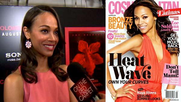 Zoe Saldana talks to OnTheRedCarpet.com at a screening for Colombiana. / Zoe Saldana appears on the cover of Summer 2012 cover of Cosmopolitan for Latinas magazine. - Provided courtesy of OTRC / Cosmopolitan Zoe Saldana talks to OnTheRedCarpet.com at a screening for Colombiana. / Zoe Saldana appears on the cover of Summer 2012 cover of Cosmopolitan for Latinas magazine. - Provided courtesy of OTRC / Cosmopolitan