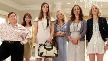 Rose Byrne, Melissa McCarthy, Maya Rudolph, Wendi McLendon-Covey, Kristen Wiig and Ellie Kemper in Bridesmaids in 2011. - Provided courtesy of Universal Studios