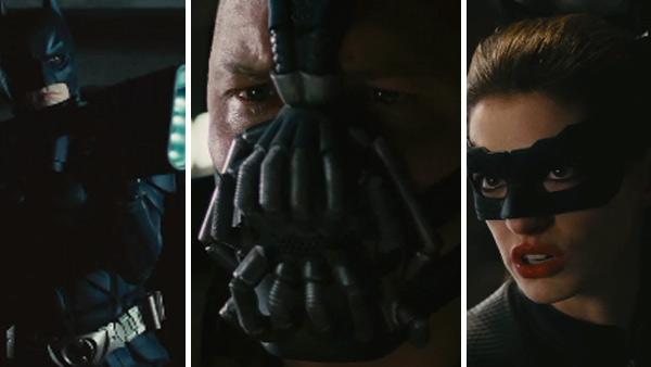 Christian Bale, Tom Hardy and Anne Hathaway appear in scenes from the 2012 film The Dark Knight Rises. - Provided courtesy of Universal Pictures Christian Bale, Tom Hardy and Anne Hathaway appear in scenes from the 2012 film The Dark Knight Rises. - Provided courtesy of Universal Pictures