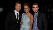 Ryan Seacrest and Dani Jonas and Kevin Jonas of Married to Jonas attend the E! Entertainment Televisions 2012 Upfront presentation at NYC Gotham Hall on Monday, April 30, 2012. - Provided courtesy of Larry Busacca / E! Entertainment