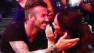 David Beckham and his wife Victoria watch the first half of a NBA first-round playoff basketball game between the Los Angeles Lakers and the Denver Nuggets at Staples Center in Los Angeles on May 1, 2012.