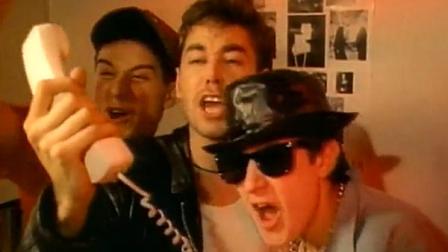 The Beastie Boys appear in a scene from their 1986 music video (You Gotta) Fight for Your Right (To Party!).