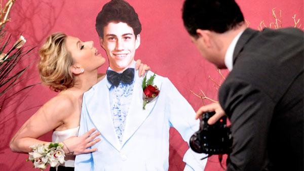 Scarlett Johansson poses with a cardboard cutout of a teenage Jimmy Kimmel on a May 2012 episode of Jimmy Kimmel Live. - Provided courtesy of ABC / Richard Cartwright Scarlett Johansson poses with a cardboard cutout of a teenage Jimmy Kimmel on a May 2012 episode of Jimmy Kimmel Live. - Provided courtesy of ABC / Richard Cartwright