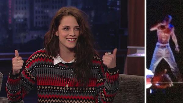 Kristen Stewart appears on ABC talk show Jimmy Kimmel Live! on an episode that aired on May 7, 2012. / A hologram of rapper Tupac Shakur is seen on stage at the 2012 Coachella Valley Music and Arts Festival in California on April 17, 2012. - Provided courtesy of ABC / flickr.com/photos/evsmitty/ Kristen Stewart appears on ABC talk show Jimmy Kimmel Live! on an episode that aired on May 7, 2012. / A hologram of rapper Tupac Shakur is seen on stage at the 2012 Coachella Valley Music and Arts Festival in California on April 17, 2012. - Provided courtesy of ABC / flickr.com/photos/evsmitty/