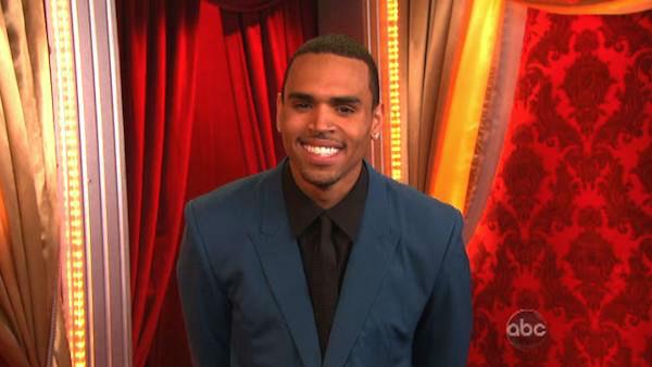 Chris Brown performed on the ballroom stage and sang his hit song 'Turn up the Music' on 'Dancing With The Stars: The Results Show' on Tuesday, May 8, 2012.