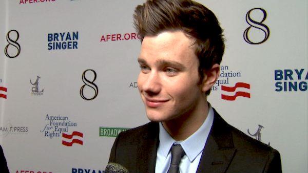 Chris Colfer talks to OnTheRedCarpet.com at the premiere of 'Prop 8' in December 2012.