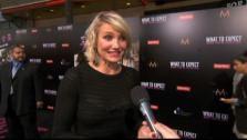 Cameron Diaz talks to reporters at the premiere for What to Expect When Youre Expecting on May 14, 2012. - Provided courtesy of OTRC