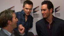 Joel McHale crashes OnTheRedCarpet.coms interview with Mark-Paul Gosselaar and Breckin Meyer of Franklin & Bash at a Sony Pictures Television event in Los Angeles in March 2012. - Provided courtesy of OTRC