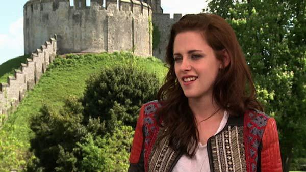 Kristen Stewart talks to OnTheRedCarpet.com at a press junket for Snow White and the Huntsman outside of Arundel Castle in West Sussex in the United Kingdom in May 2012. - Provided courtesy of OTRC Kristen Stewart talks to OnTheRedCarpet.com at a press junket for Snow White and the Huntsman outside of Arundel Castle in West Sussex in the United Kingdom in May 2012. - Provided courtesy of OTRC