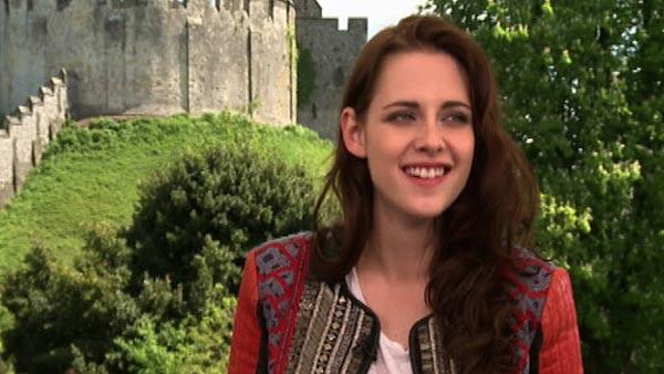 Kristen Stewart talks to OnTheRedCarpet.com at a press junket for Snow White and the Huntsman outside of Arundel Castle in West Sussex in the United Kingdom in May 2012. - Provided courtesy of OTRC Kristen Stewart talks to OnTheRedCarpet.com at a press junket for Snow White and the Huntsman outside of Arundel Castle in West Sussex in the United Kingdom in May 2012. - Provided courtesy of OTRC