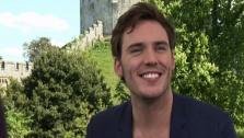 Sam Claflin talks to OnTheRedCarpet.com at a press junket for Snow White and the Huntsman outside of Arundel Castle in West Sussex in the United Kingdom in May 2012. - Provided courtesy of OTRC