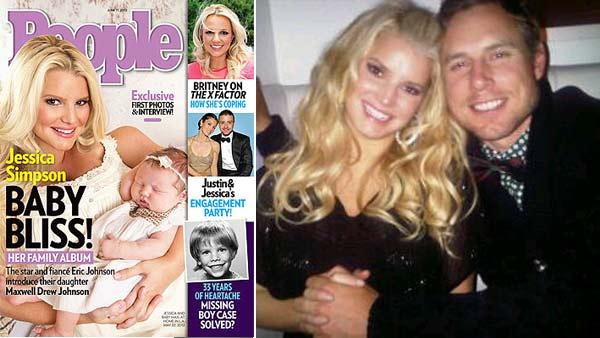 Jessica Simpson appears as a mummy in a photo posted on her website on Oct. 31, 2011. / Jessica Simpson and Eric Johnson appear in a 2010 photo posted on her Twitter page.