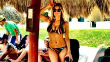 Fergie appears in a bikini in this photo she posted on her Twitter page on May 29, 2012 during a trip to Mexico and husband Josh Duhamel. Adios Cancun! she said. - Provided courtesy of t.co/4z9z5hng / twitter.com/Fergie