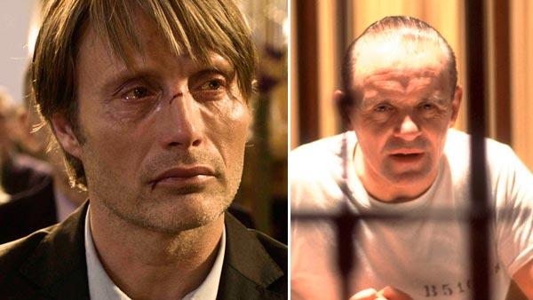 Mads Mikkelsen appears in a still from the 2006 film, After The Wedding. / Anthony Hopkins appears in a still from the 2002 film, Red Dragon. - Provided courtesy of IFC Films / Universal Studios Mads Mikkelsen appears in a still from the 2006 film, After The Wedding. / Anthony Hopkins appears in a still from the 2002 film, Red Dragon. - Provided courtesy of IFC Films / Universal Studios