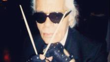 Karl Lagerfeld appears in a photo posted on V Magazines Twitter page on March 21, 2012. - Provided courtesy of http://instagr.am/p/IcNw9ike_Z/