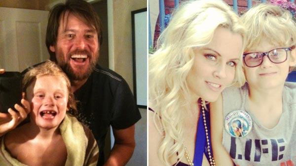 Jim Carrey and Jenny McCarthys son Evan appear in a photo posted on the actors official Twitter page on April 19, 2010. / Jenny McCarthy and her son Evan appear in a photo posted on her official Twitter page on May 12, 2012. - Provided courtesy of Twitpic.com/1gvyus / Lockerz.com/s/208497960 Jim Carrey and Jenny McCarthys son Evan appear in a photo posted on the actors official Twitter page on April 19, 2010. / Jenny McCarthy and her son Evan appear in a photo posted on her official Twitter page on May 12, 2012. - Provided courtesy of Twitpic.com/1gvyus / Lockerz.com/s/208497960
