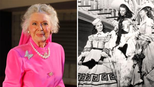In this June 19, 2009 photo, actress Ann Rutherford poses for a photograph in Los Angeles. / This undated image from the film Gone with the Wind shows, from left, Ann Rutherford, Vivien Leigh and Evelyn Keyes. - Provided courtesy of AP / Philip Scott Andrews / New Line Cinema In this June 19, 2009 photo, actress Ann Rutherford poses for a photograph in Los Angeles. / This undated image from the film Gone with the Wind shows, from left, Ann Rutherford, Vivien Leigh and Evelyn Keyes. - Provided courtesy of AP / Philip Scott Andrews / New Line Cinema