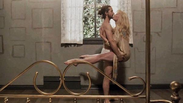 Shia LaBeouf appears in a still from the Sigur Ros music video, 'Fjogur piano.'